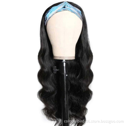 Headband Wigs With Drawstring And Combs Headband Half Wig Cuticle Aligned Hair Wholesale Hair Vendors body wave Human Hair Wigs